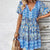 Casual Printed Bohemian Style V-neck Dress for Women