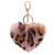 Fierce and Fluffy Heart-Shaped Leopard Print Keychains