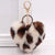 Fierce and Fluffy Heart-Shaped Leopard Print Keychains