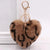 Fierce and Fluffy Heart-Shaped Leopard Print Keychains