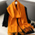 Warm and Stylish Solid Color Winter Wrap Scarf with Tassels