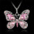 Beautiful Rhinestone Studded Butterfly Necklace