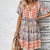 Casual Printed Bohemian Style V-neck Dress for Women