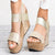 Easy Wear Women's Elastic Band Wedge Sandals for Summer