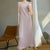 Glossy Silk Fashion Spaghetti Strap Mid-Calf Dresses