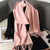 Warm and Stylish Solid Color Winter Wrap Scarf with Tassels