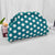 Portable and Lightweight Polka-Dot Knitted Cosmetic Pouch Bag