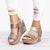 Easy Wear Women's Elastic Band Wedge Sandals for Summer