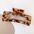 Vintage Leopard Print Resin Hair Claw Clips for Women