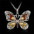 Beautiful Rhinestone Studded Butterfly Necklace