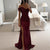 Sequined Off-shoulder High Split Floor-length Evening Dress