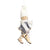 Skiing Little Girls Christmas Tree Ornaments