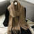 Warm and Stylish Solid Color Winter Wrap Scarf with Tassels