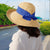 Classic Wide Brim Straw Summer Hats with Bow Accent