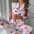 Comfortable and Lightweight Spring Floral Print Sleepwear Match Sets
