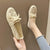 Women's Embroidered Hollow Out Bow Decor Flat Shoes