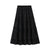 Solid Color Vintage Elastic Waist Pleated Women's Skirt