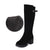 Knee High Textured Boots with Thick and Ergonomic Heels