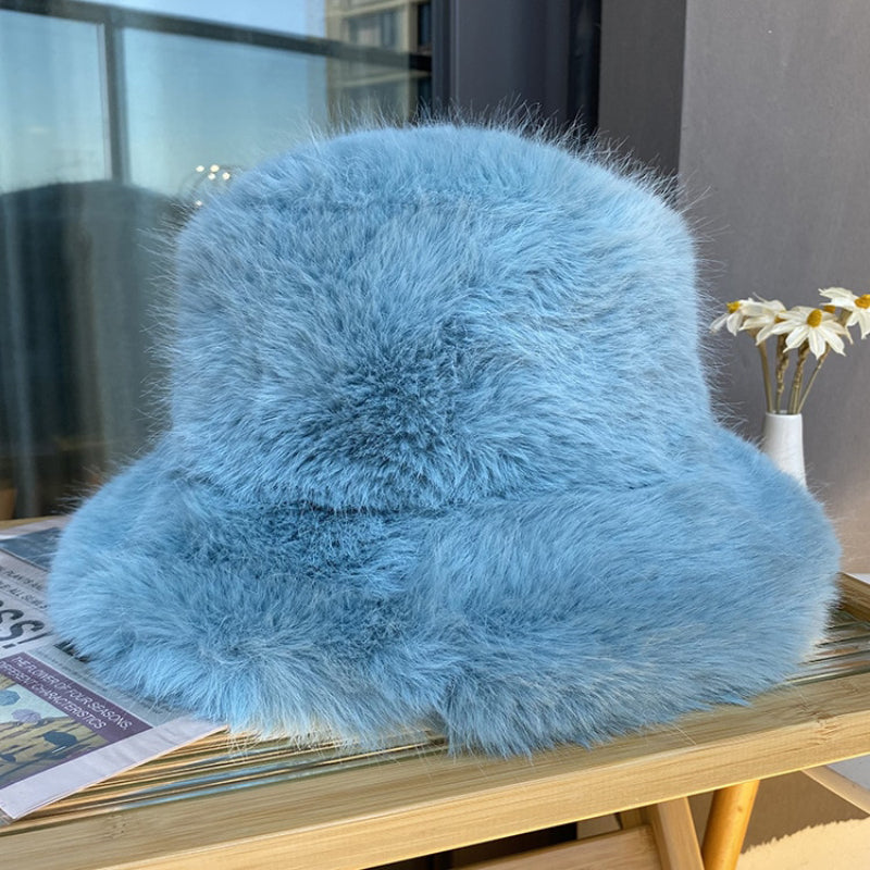 Fluffy Faux Fur Winter Bucket Hats for Women – Boots N Bags  display picture 1