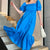 Vibrant Color Summer Midi Dresses with Puff Sleeves