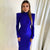 Women's High Neck Solid Bodycon Dress with Shoulder Pads