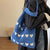 Large Capacity Knitted Love Pattern Shoulder Tote Bag for Women