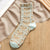 Vintage Elegant Embroidered Flower Slouch High Socks