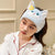 Fluffy Coral Fleece Facial Spa Headband with Cat Ears