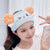 Fluffy Coral Fleece Facial Spa Headband with Cat Ears