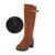 Knee High Textured Boots with Thick and Ergonomic Heels