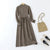Knitted Warm Long Sleeve Drawstring Waist Maxi Dress