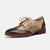 Jane - Earth-tone Tricolor Leather Oxford Shoes for Women