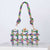 Trendy Transparent Handbag with Shimmering Knotted Straps