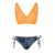 Criss-cross Front Top and Lace-up Bottom Swimwear