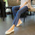 Light Blue Trendy Ankle Length Straight Cut Jeans