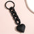 Matte Color Acrylic Heart Keychain