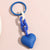 Matte Color Acrylic Heart Keychain