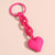 Matte Color Acrylic Heart Keychain