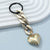 Matte Color Acrylic Heart Keychain