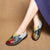 Genuine Leather Multi-color Patches Stitching Moccasin Flat Shoes