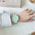 Pastel Color Minimalist Flat Wristwatches for Women