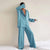 2 Pcs Oversized Comfy Solid Color Sleepwear Pajamas Set