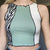 Hip and Trendy Rib Knit Patchwork Style Sleeveless Top