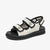 Basic Hook and Loop Embroidered Outdoor Sandals