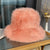 Fluffy Faux Fur Winter Bucket Hats for Women