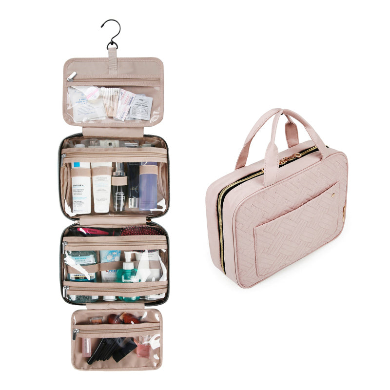 hanging travel cosmetic toiletry organizer bag Convenient and Waterproof Hanging Travel Toiletry Organizer Bags, Pink / M