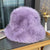 Fluffy Faux Fur Winter Bucket Hats for Women