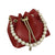 Mini Exquisite Bucket Handbags with Pearl Studded Strap