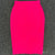 Multi-color Zipper Back Split Hem Pencil Skirts