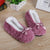Fluffy Non-slip Winter Indoor Shoes with Chic Bow Accent